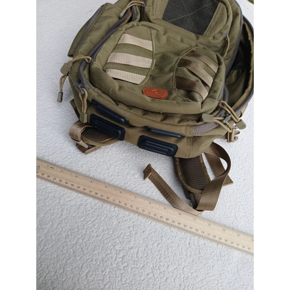 Roaring Fire Tactical Backpack Mens OS Green MOLLE Canvas Daypack